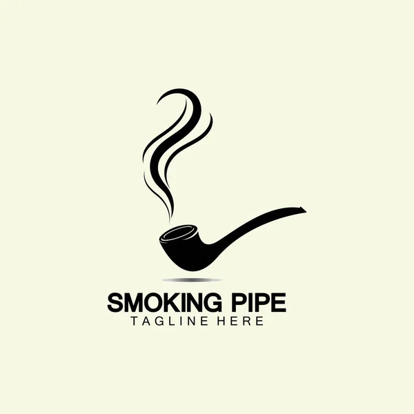 Pipe Fumar Logotipo Icono Vector Ilustración Design Tobacco Cigarro Imagen — Vector de stock