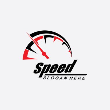 Hız logosu tasarımı, siluet hız göstergesi sembol vektörü, hız otomobil logosu çizim ikonu tasarımı