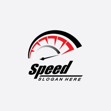 Hız logosu tasarımı, siluet hız göstergesi sembol vektörü, hız otomobil logosu çizim ikonu tasarımı