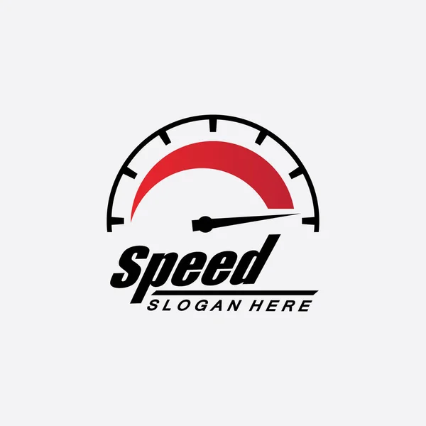 Velocidade Logotipo Design Silhueta Velocímetro Símbolo Ícone Vetor Velocidade Auto — Vetor de Stock