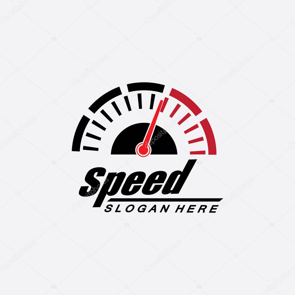 Speed logo design, silhouette speedometer symbol icon vector,speed Auto car Logo Template vector illustration icon design