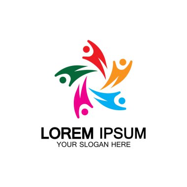Yıldız insanlar logo tasarımı. Yıldız toplum vektör logosu. yıldız topluluğu insan vektör logosu.