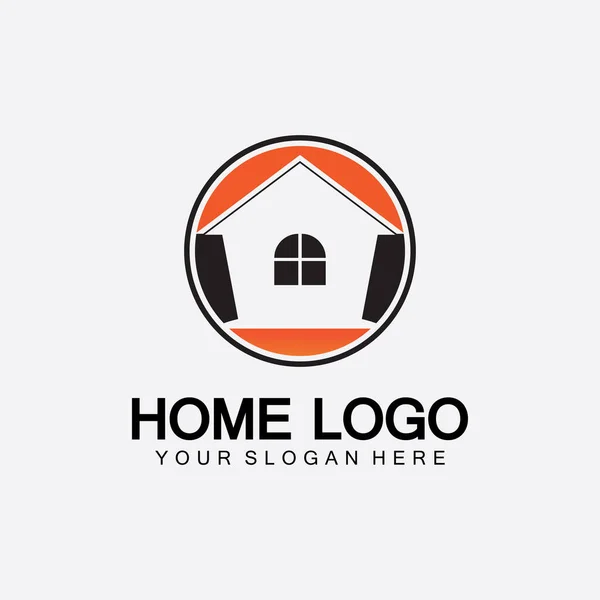 Domů Logo Ikona Vektor Ilustrace Design Šablona Home Dům Logo — Stockový vektor