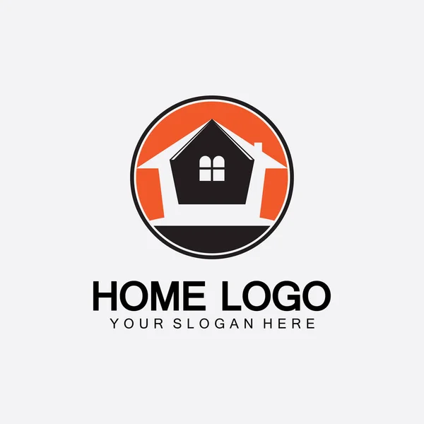 Home Logo Icona Vettoriale Illustrazione Design Template Home Casa Logo — Vettoriale Stock