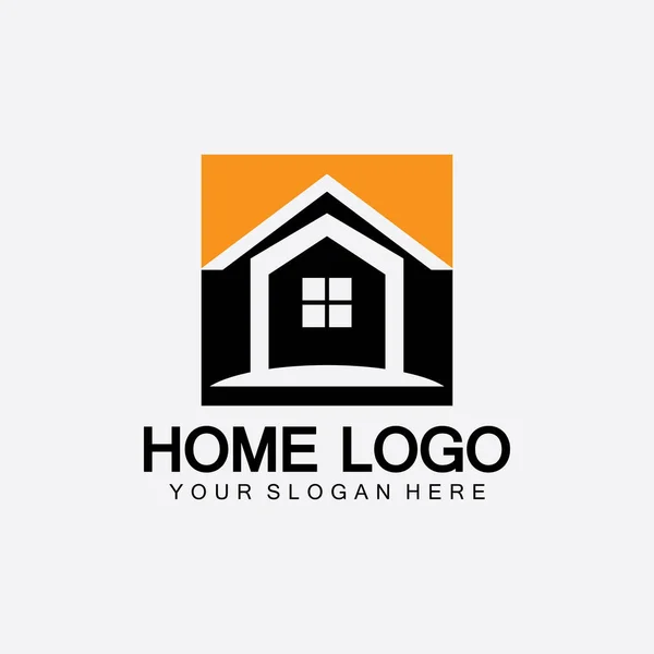 Domů Logo Ikona Vektor Ilustrace Design Šablona Home Dům Logo — Stockový vektor