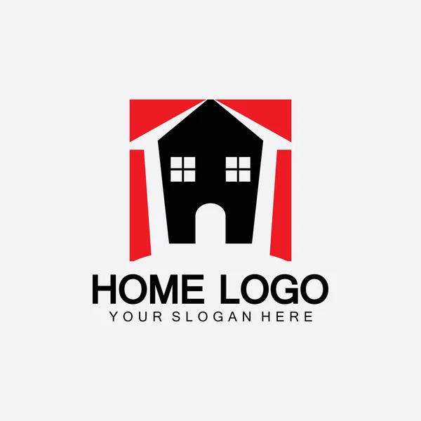 Inicio Icono Logotipo Vector Ilustración Diseño Template Home Casa Logotipo — Archivo Imágenes Vectoriales