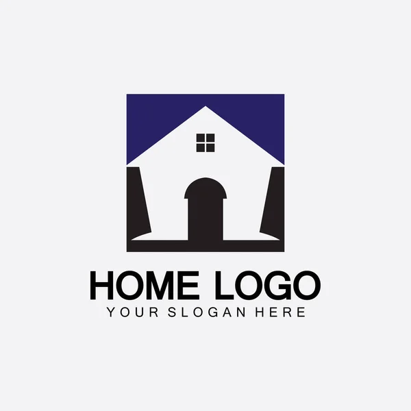 Inicio Icono Logotipo Vector Ilustración Diseño Template Home Casa Logotipo — Archivo Imágenes Vectoriales