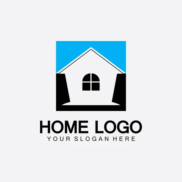 Home Logo Icona Vettoriale Illustrazione Design Template Home Casa Logo — Vettoriale Stock