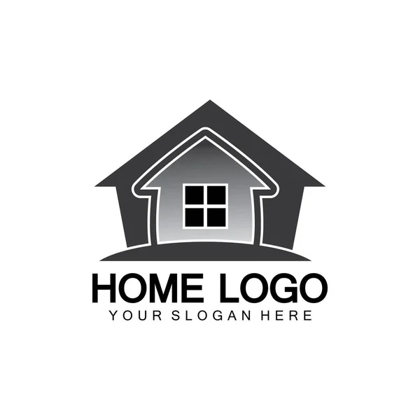 Αρχική Εικονίδιο Λογότυπο Διάνυσμα Εικονογράφηση Πρότυπο Σχεδίασης Σπίτι Και Σπίτι — Διανυσματικό Αρχείο