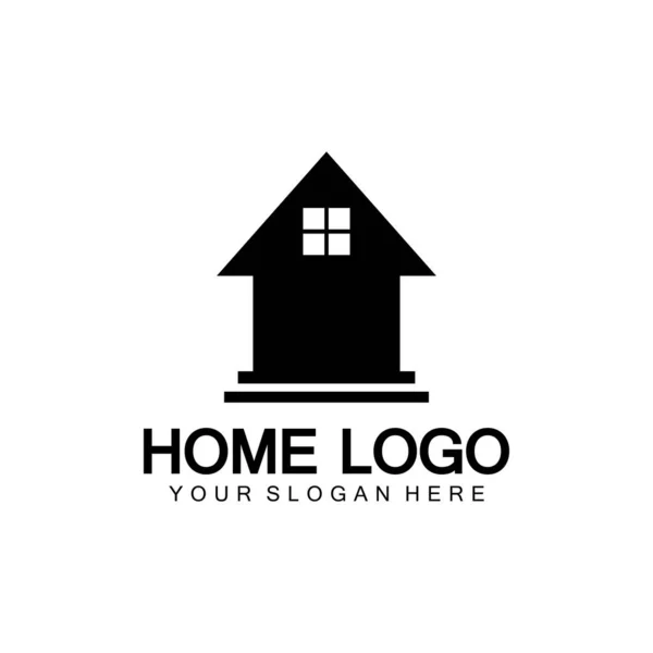 Home Logo Icona Vettoriale Illustrazione Design Template Home Casa Logo — Vettoriale Stock