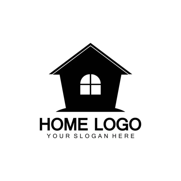 Hem Logotyp Ikon Vektor Illustration Designmall Hem Och Hus Logotyp — Stock vektor