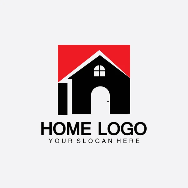 Domů Logo Ikona Vektor Ilustrace Design Šablona Home Dům Logo — Stockový vektor