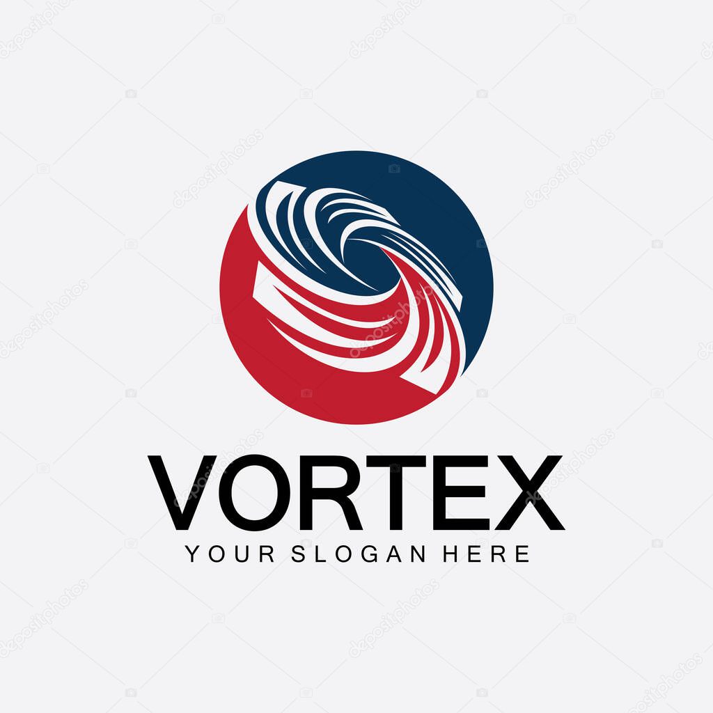 Vortex logo symbol icon illustration design vector.Tornado, vortex, hurricane logo design elements
