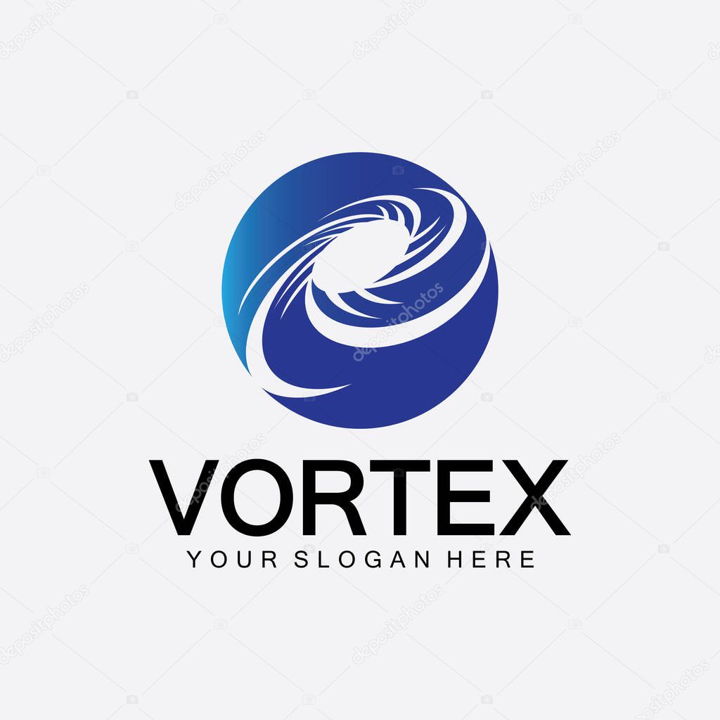 Vortex logo symbol icon illustration design vector.Tornado, vortex, hurricane logo design elements