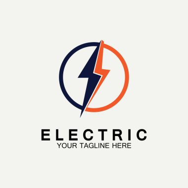 Flash Electric Logo Vector simge tasarım şablonu. Bolt Enerji Simgesi. Elektrik logosu flaş vektör cıvatası