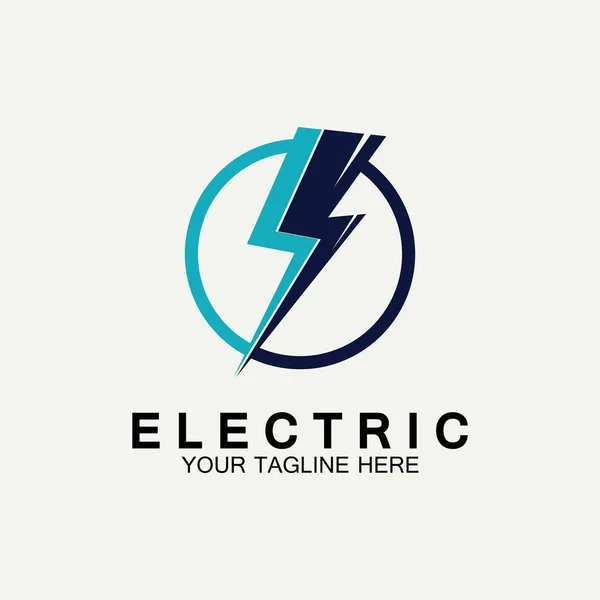 Flash Electric Logo Plantilla Diseño Ilustración Icono Vector Bolt Energy — Vector de stock