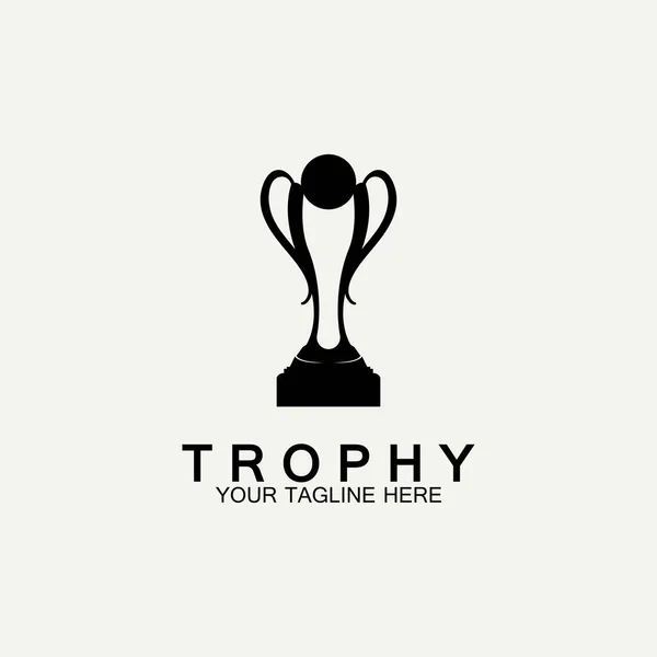 Trophy Vektorové Logo Ikona Champions Logo Ikona Pro Vítěze Ocenění — Stockový vektor