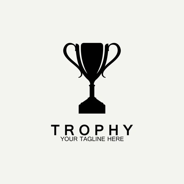 Trophy Vektor Logo Icon Champions Trophäe Logo Symbol Für Winner — Stockvektor