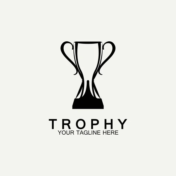 Trophy Vektor Logo Icon Champions Trophäe Logo Symbol Für Winner — Stockvektor