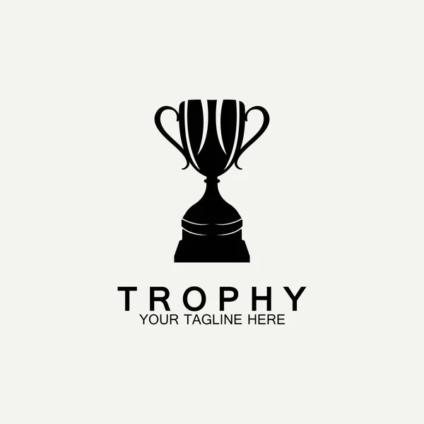 Trophy Vektor Logo Icon Champions Trophäe Logo Symbol Für Winner — Stockvektor