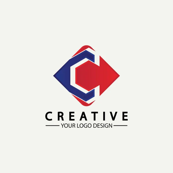 Carta Logo Ícone Vetor Ilustração Design Modelo — Vetor de Stock