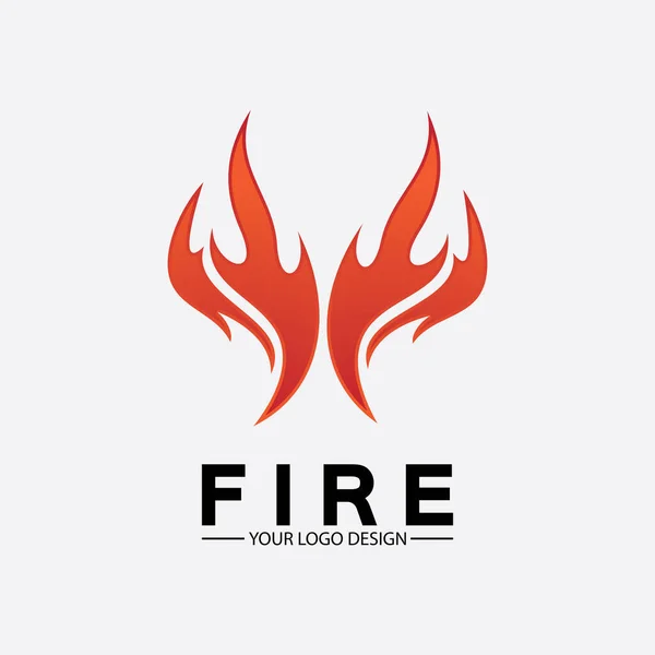 Ateş Alev Logosu Vektör Tasarım Şablonu — Stok Vektör