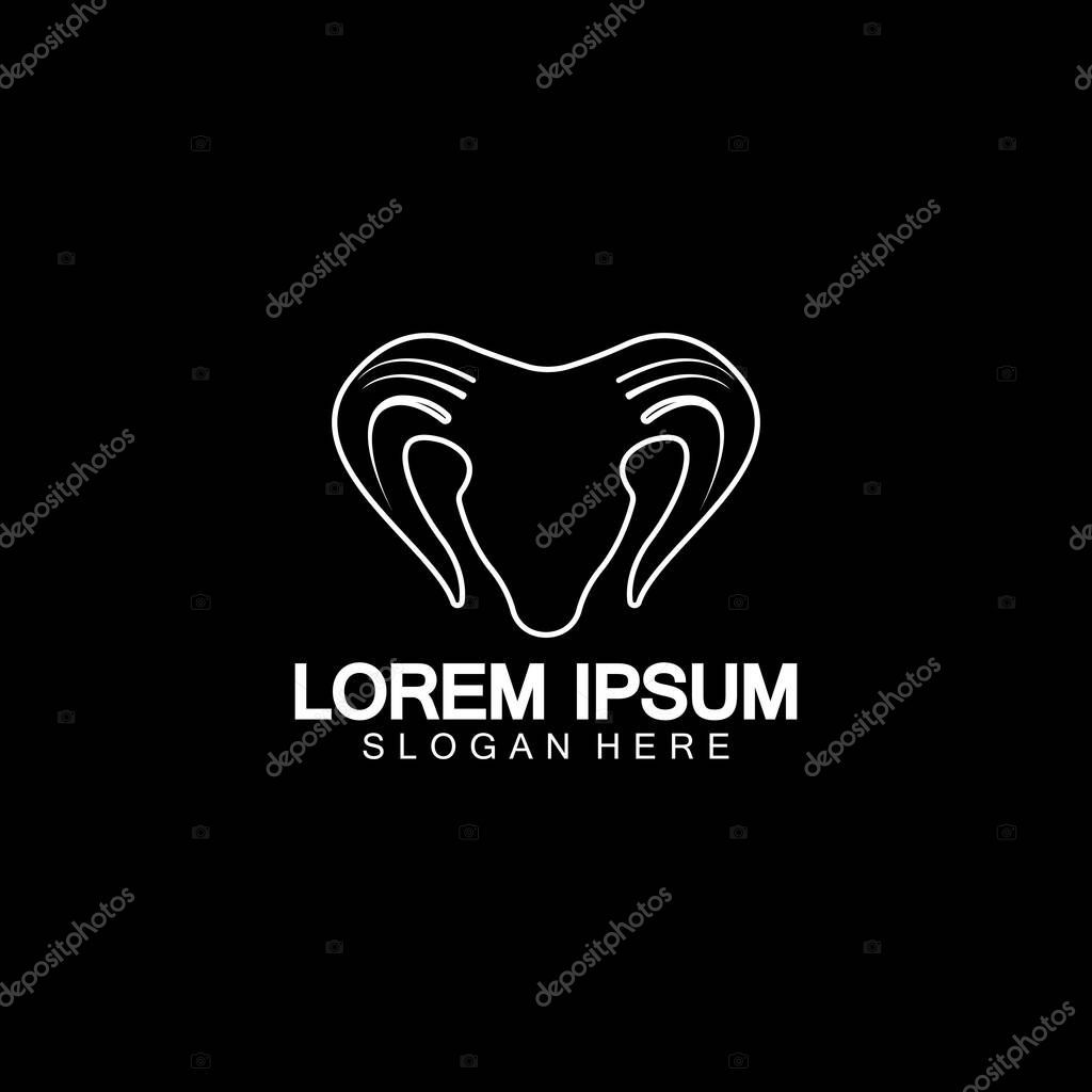 Rams goat head logo icon design vector illustration