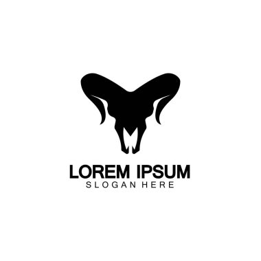 Keçi Logosu Şablon vektör illüstrasyon tasarımı