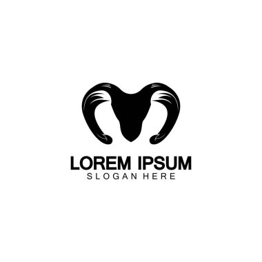 Keçi Logosu Şablon vektör illüstrasyon tasarımı
