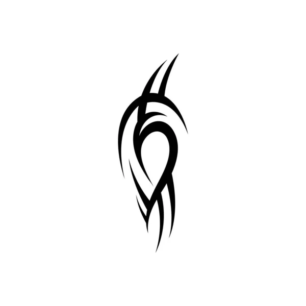 部族パターンタトゥーベクトルアートデザイン タトゥー部族抽象袖 白地に隔離されたスケッチアートデザイン シンプルなロゴ — ストックベクタ