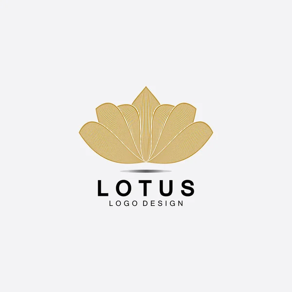 Spa Yoga Sınıfı Otel Tatil Köyü Için Vektör Lotus Çiçeği — Stok Vektör