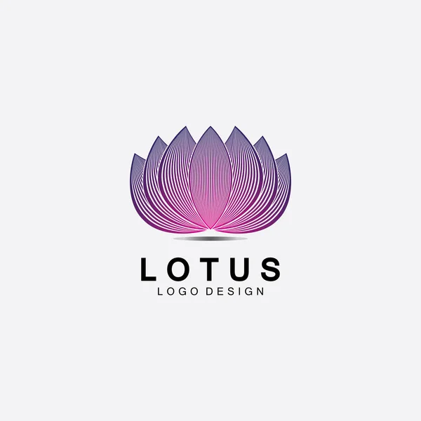 Conception Fleurs Lotus Vectorielles Pour Spa Cours Yoga Hôtel Station — Image vectorielle