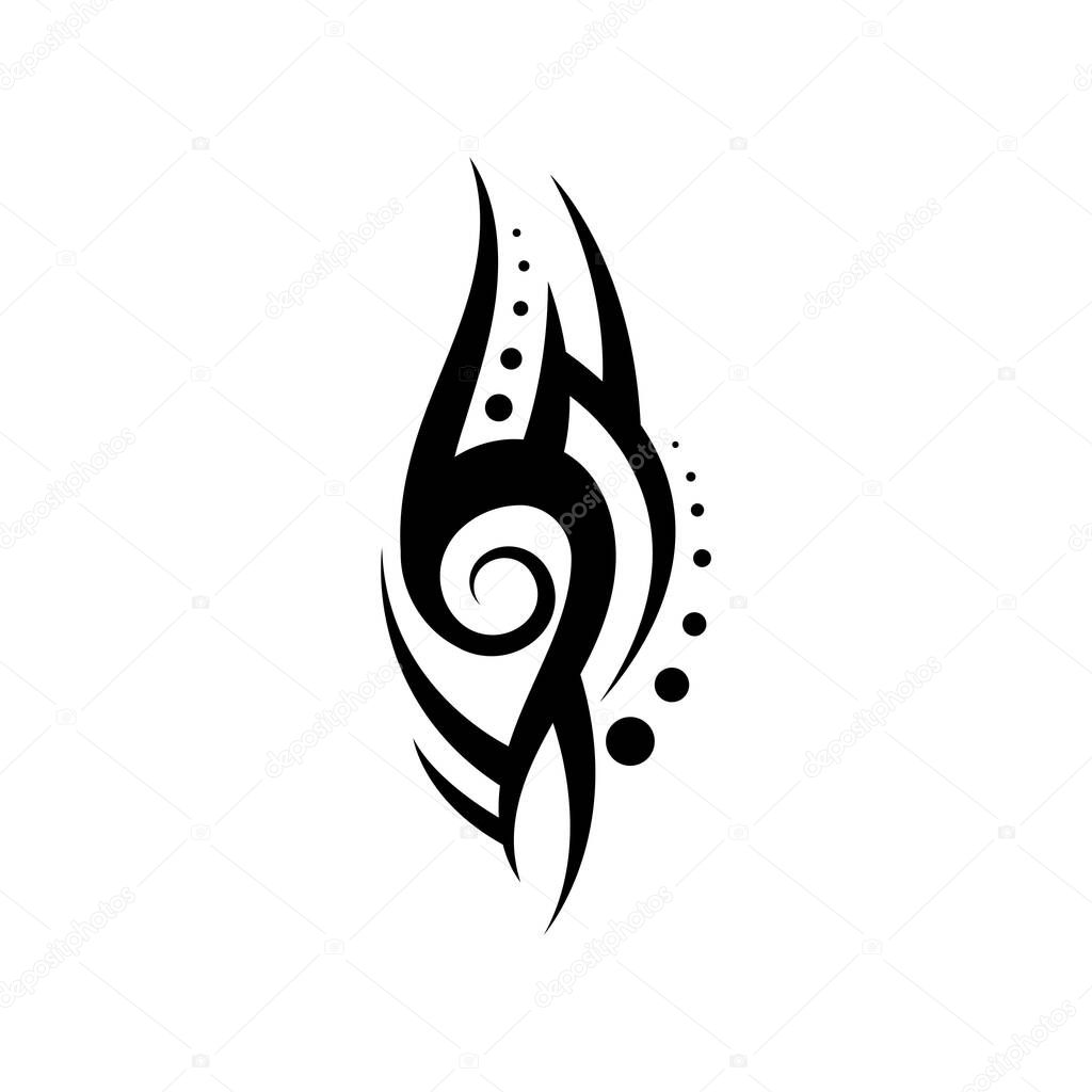 Tribal pattern tattoo vector art design,tattoo tribal abstract sleeve, sketch art design isolated on white background,Simple logo.