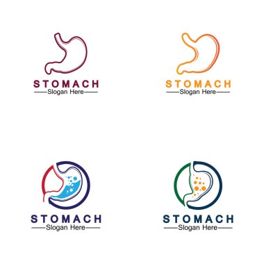 Mide Sağlığı Logosu tasarımı - yaratıcı Gastroenteroloji Sağlıklı Logo ögesi simgesi, Mide Sağlığı ikonu vektör şablonu