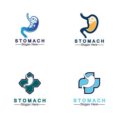 Mide Sağlığı Logosu tasarımı - yaratıcı Gastroenteroloji Sağlıklı Logo ögesi simgesi, Mide Sağlığı ikonu vektör şablonu