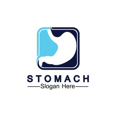 Mide Sağlığı Logosu tasarımı - yaratıcı Gastroenteroloji Sağlıklı Logo ögesi simgesi, Mide Sağlığı ikonu vektör şablonu