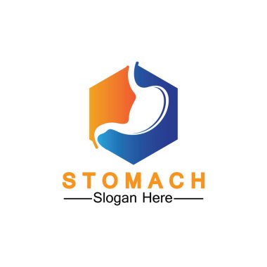 Mide Sağlığı Logosu tasarımı - yaratıcı Gastroenteroloji Sağlıklı Logo ögesi simgesi, Mide Sağlığı ikonu vektör şablonu