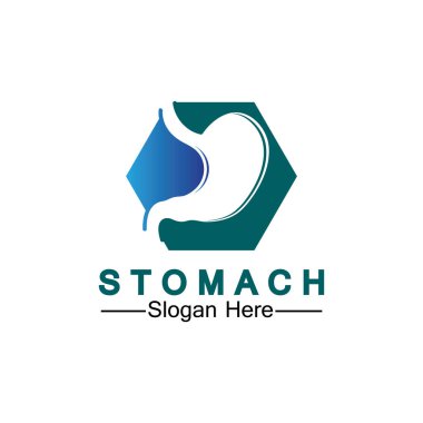 Mide Sağlığı Logosu tasarımı - yaratıcı Gastroenteroloji Sağlıklı Logo ögesi simgesi, Mide Sağlığı ikonu vektör şablonu