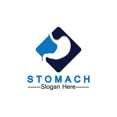 Mide Sağlığı Logosu tasarımı - yaratıcı Gastroenteroloji Sağlıklı Logo ögesi simgesi, Mide Sağlığı ikonu vektör şablonu