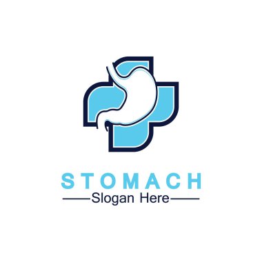 Mide Sağlığı Logosu tasarımı - yaratıcı Gastroenteroloji Sağlıklı Logo ögesi simgesi, Mide Sağlığı ikonu vektör şablonu