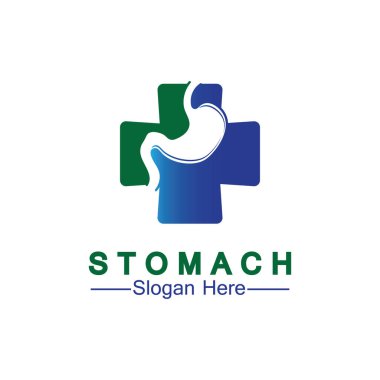 Mide Sağlığı Logosu tasarımı - yaratıcı Gastroenteroloji Sağlıklı Logo ögesi simgesi, Mide Sağlığı ikonu vektör şablonu