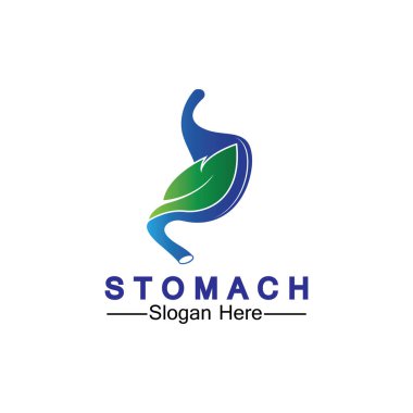 Mide Sağlığı Logosu tasarımı - yaratıcı Gastroenteroloji Sağlıklı Logo ögesi simgesi, Mide Sağlığı ikonu vektör şablonu