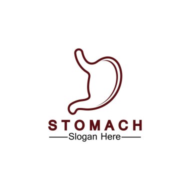 Mide Sağlığı Logosu tasarımı - yaratıcı Gastroenteroloji Sağlıklı Logo ögesi simgesi, Mide Sağlığı ikonu vektör şablonu
