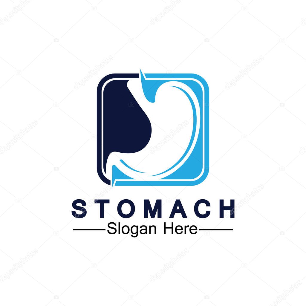 Stomach Health Logo vector illustration design - creative Gastroenterology Healthy Logo element icon, Stomach healthcare icon vector template