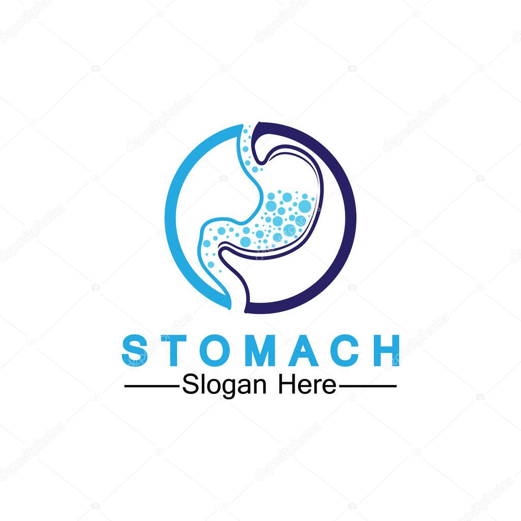 Stomach Health Logo vector illustration design - creative Gastroenterology Healthy Logo element icon, Stomach healthcare icon vector template