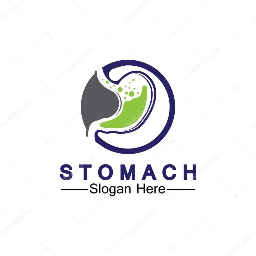 Stomach Health Logo vector illustration design - creative Gastroenterology Healthy Logo element icon, Stomach healthcare icon vector template