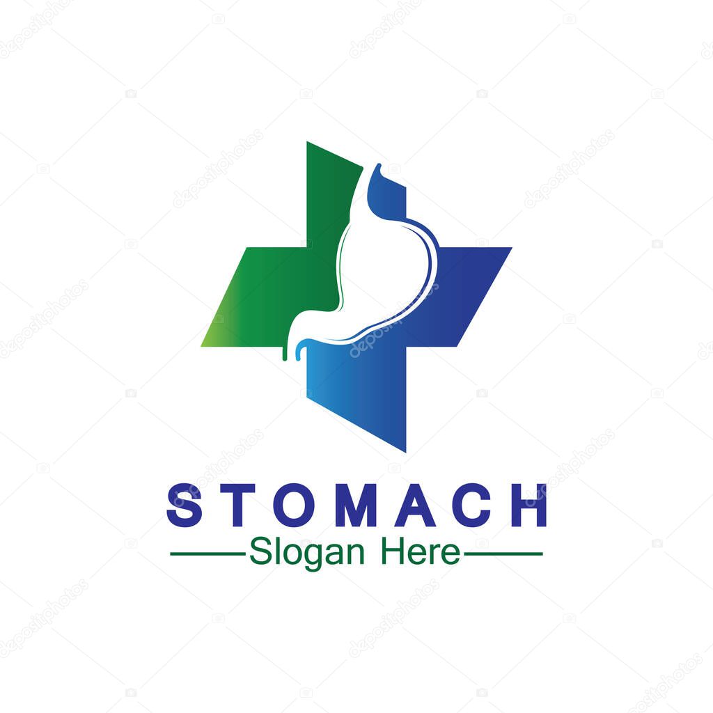 Stomach Health Logo vector illustration design - creative Gastroenterology Healthy Logo element icon, Stomach healthcare icon vector template