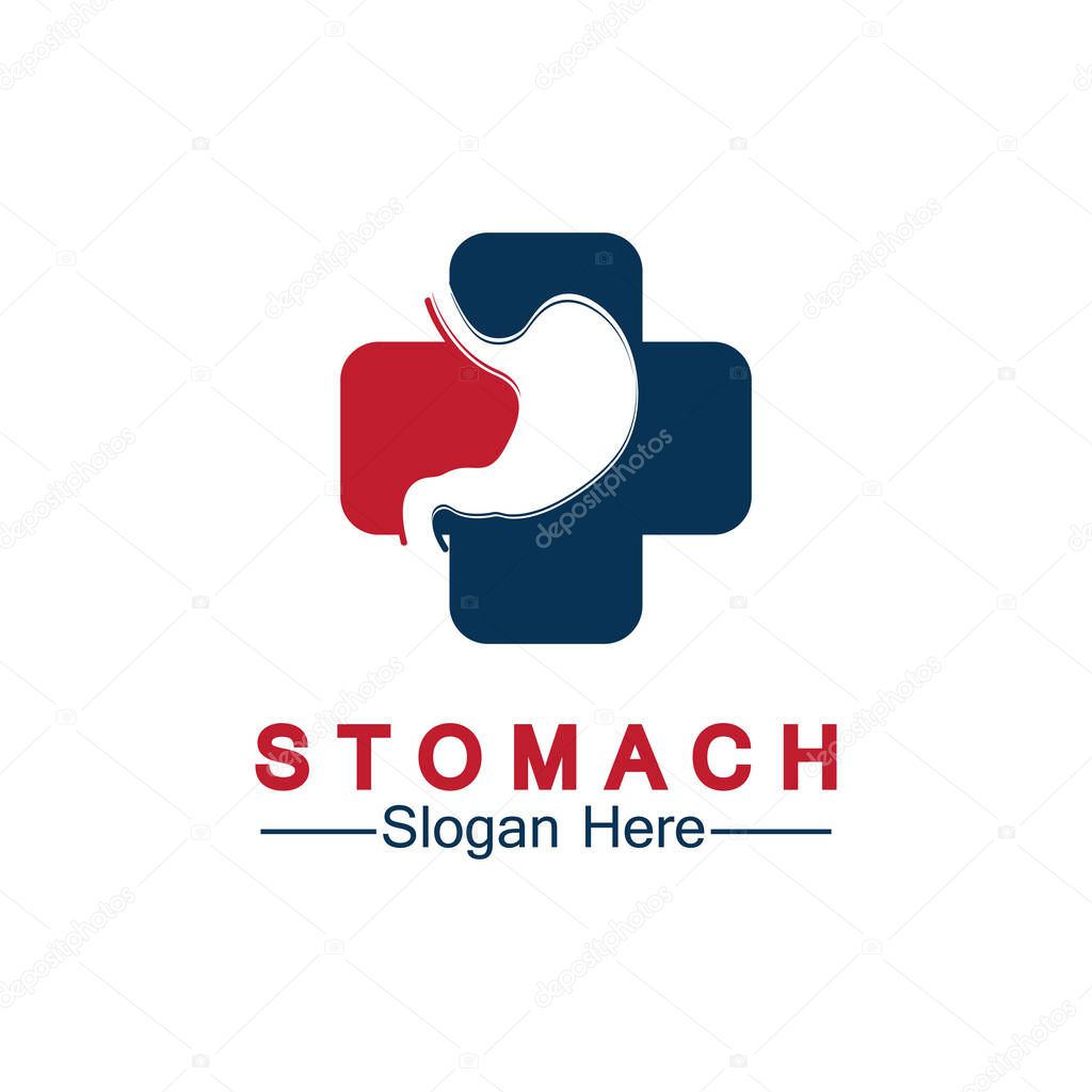 Stomach Health Logo vector illustration design - creative Gastroenterology Healthy Logo element icon, Stomach healthcare icon vector template