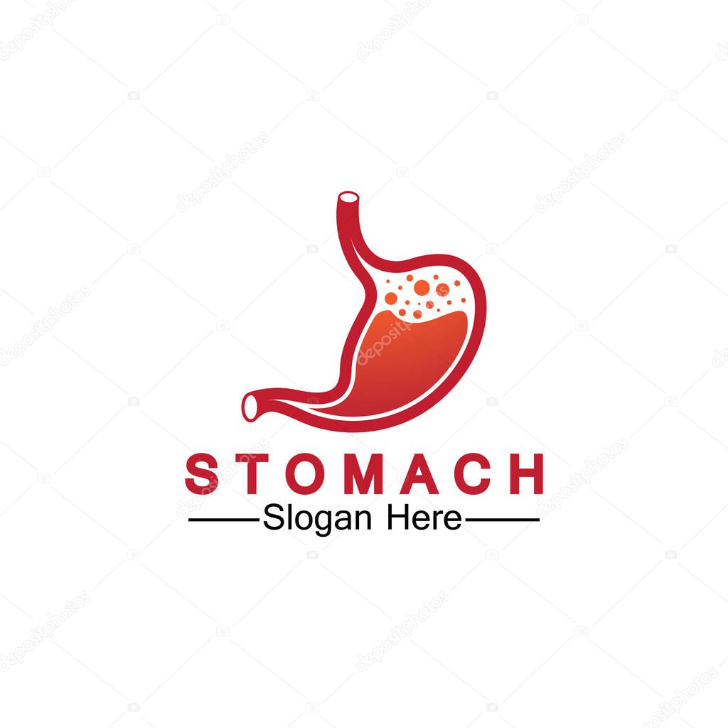 Stomach Health Logo vector illustration design - creative Gastroenterology Healthy Logo element icon, Stomach healthcare icon vector template
