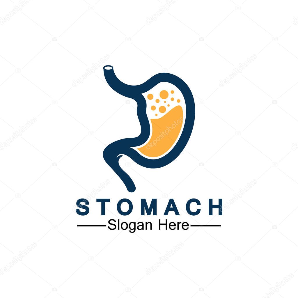 Stomach Health Logo vector illustration design - creative Gastroenterology Healthy Logo element icon, Stomach healthcare icon vector template